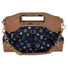 Louis Vuitton x Murakami Multicolor Judy MM Black Canvas Handbag M40256