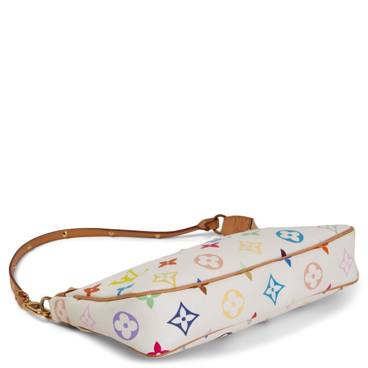Women's LOUIS VUITTON X MURAKAMI white Monogram Mulitoclore POCHETTE ACCESSOIRES Bag