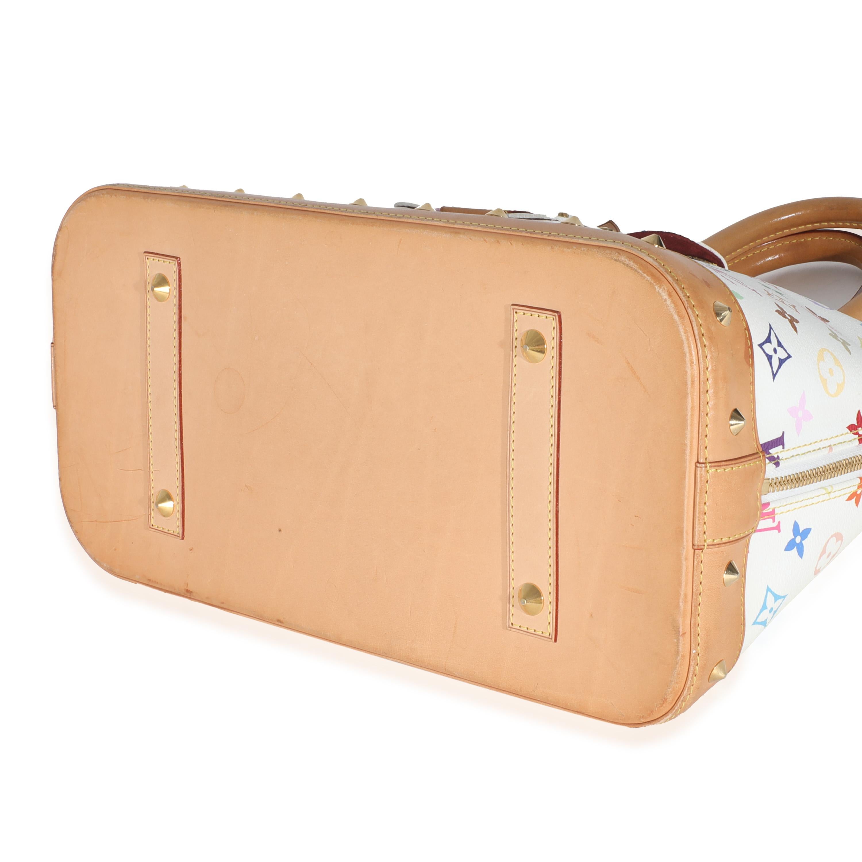 Women's or Men's Louis Vuitton x Murakami White Multicolor Monogram Canvas Alma GM For Sale