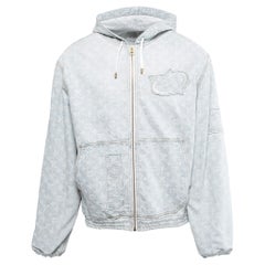 Louis Vuitton X NBA Blue Monogram Denim Hooded Jacket