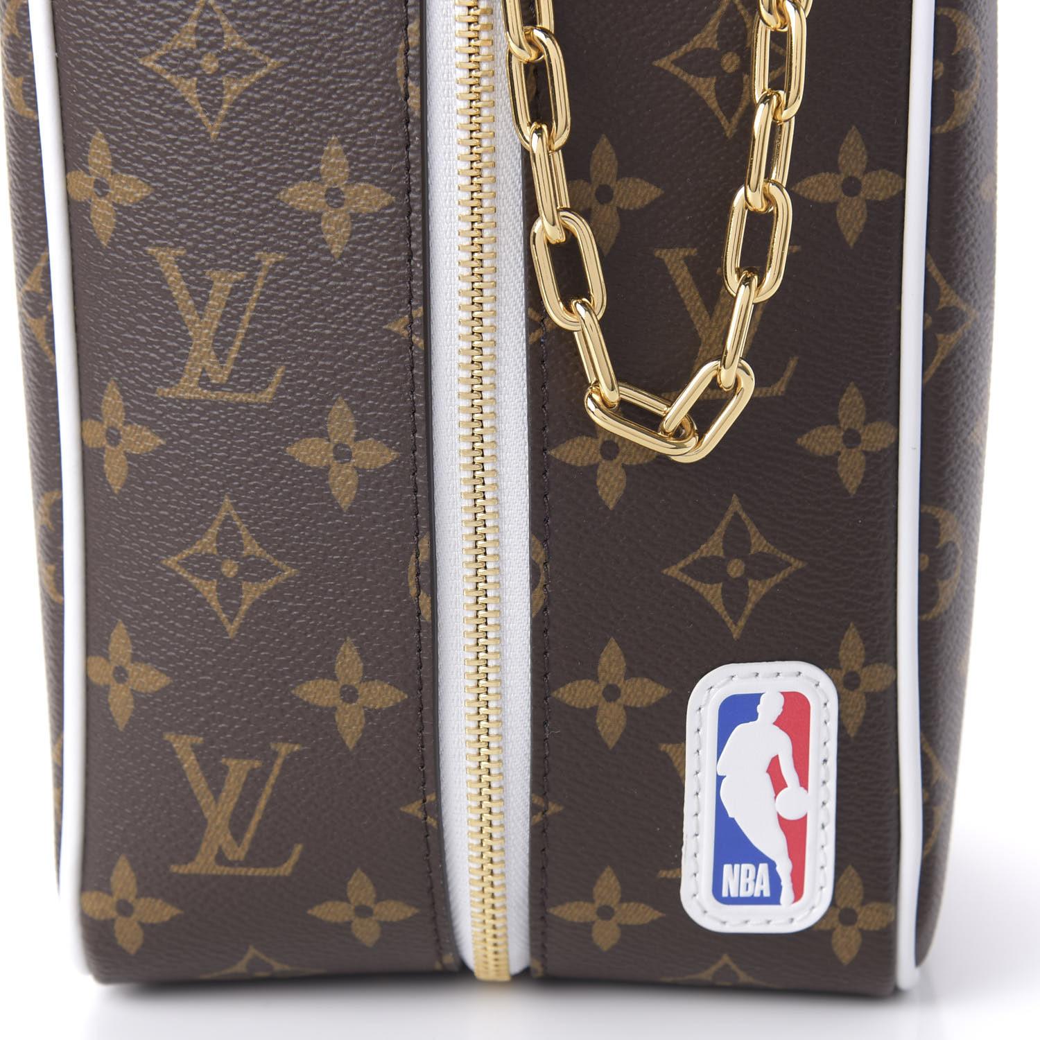 Black Louis Vuitton x NBA Brown Monogram Cloakroom Dopp Kit Bag For Sale