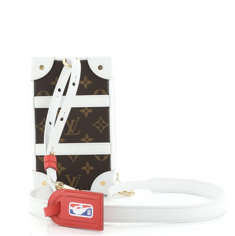 Louis Vuitton X NBA Brown White Monogram Canvas Soft Trunk Phone