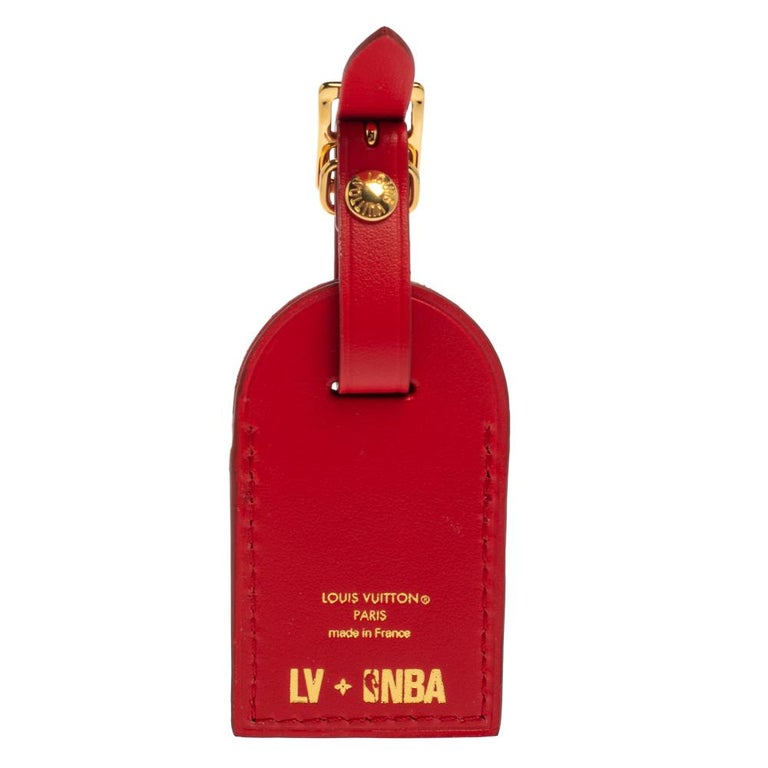 Louis Vuitton x NBA Red Leather Luggage Name Tag at 1stDibs | nba nametag, name  tag leather, nba luggage