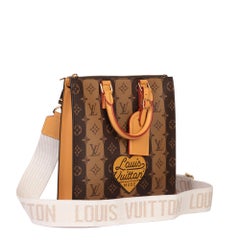 LOUIS VUITTON x Nigo Brown Stripe Reverso Monogram Coated Canvas Sac Plat Cross