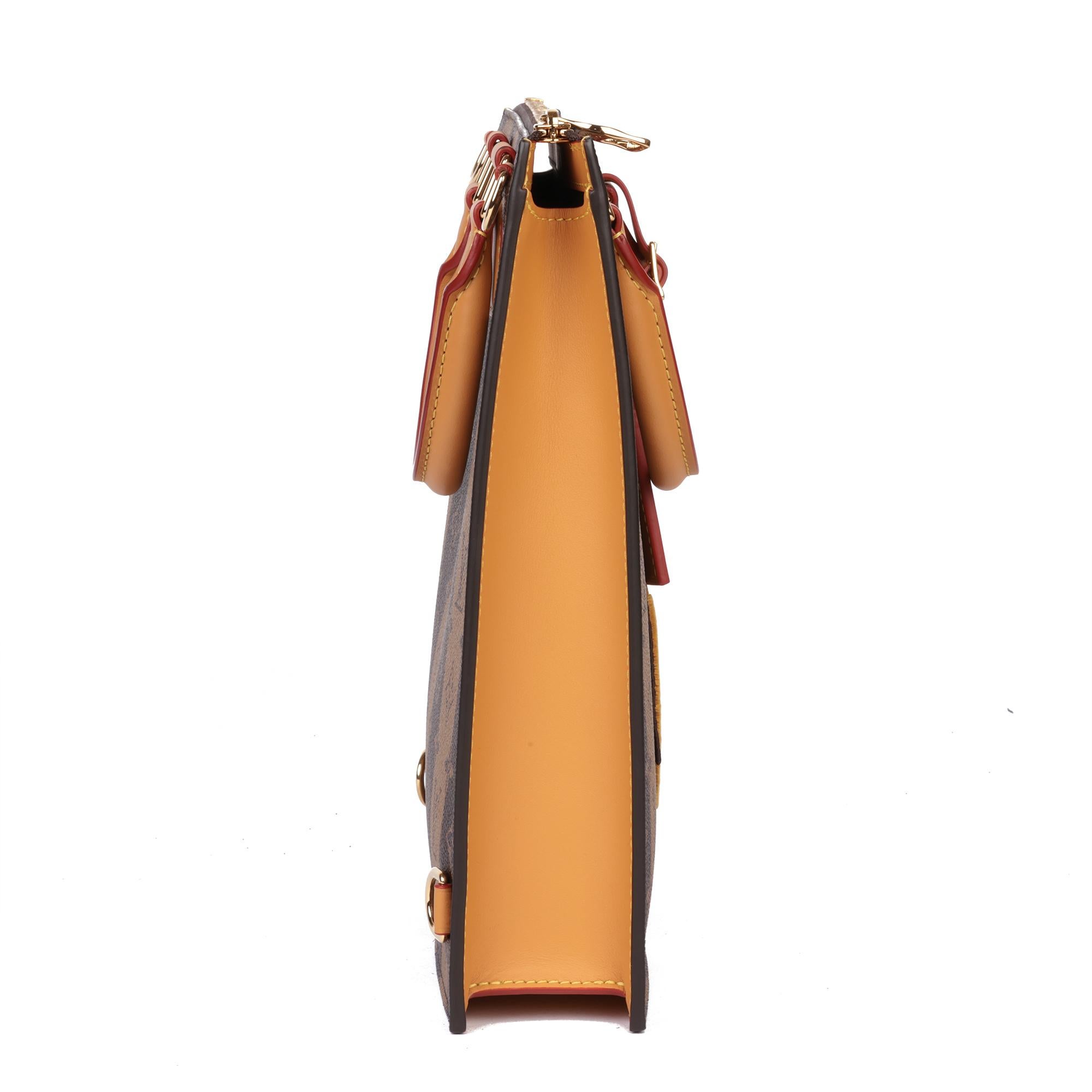 LOUIS VUITTON x Nigo Brown Stripe Reverso Monogram Sac Plat Cross Pour femmes en vente