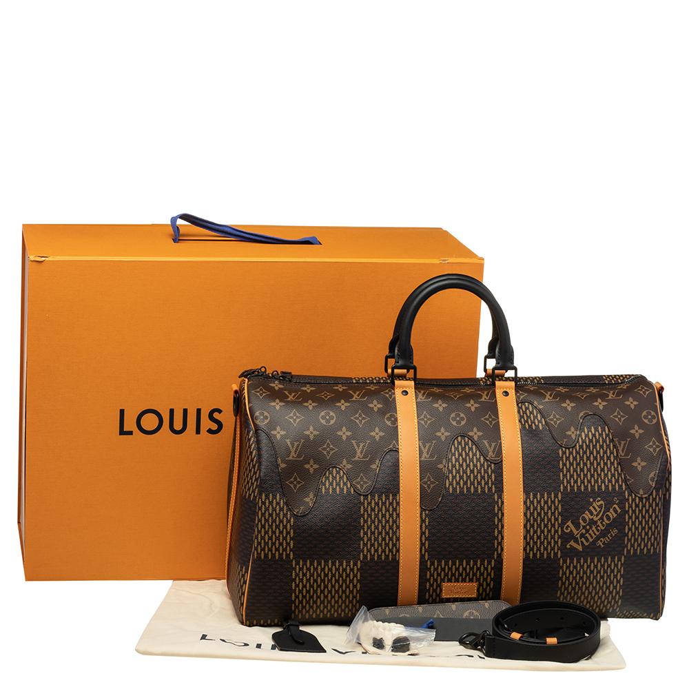 Louis Vuitton x Nigo Damier Ebene Canvas Keepall Bandouliere 50 Bag 4