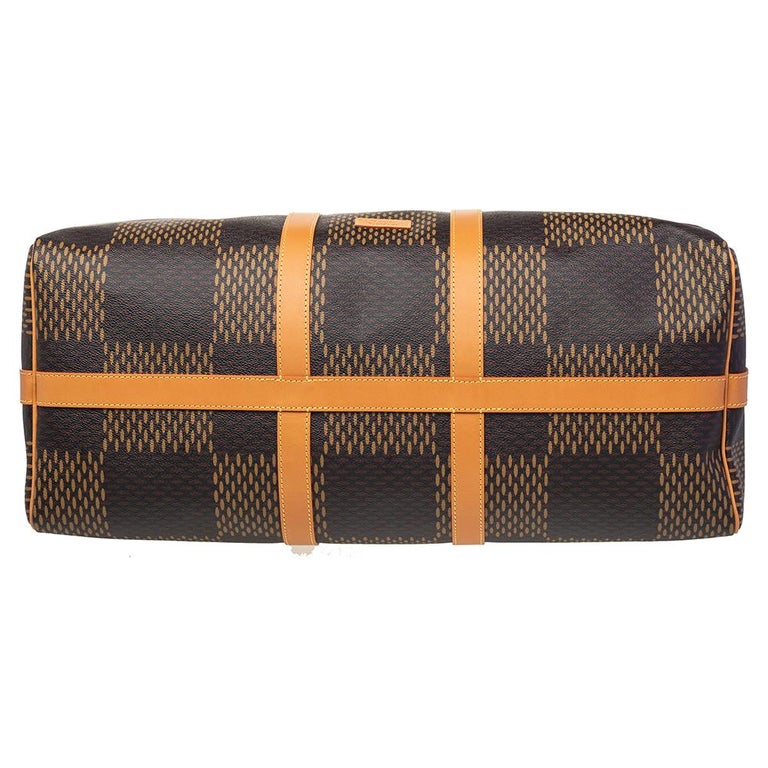 Louis Vuitton x NIGO Keepall Bandouliere 50 Giant Damier Brown Cloth  ref.952755 - Joli Closet