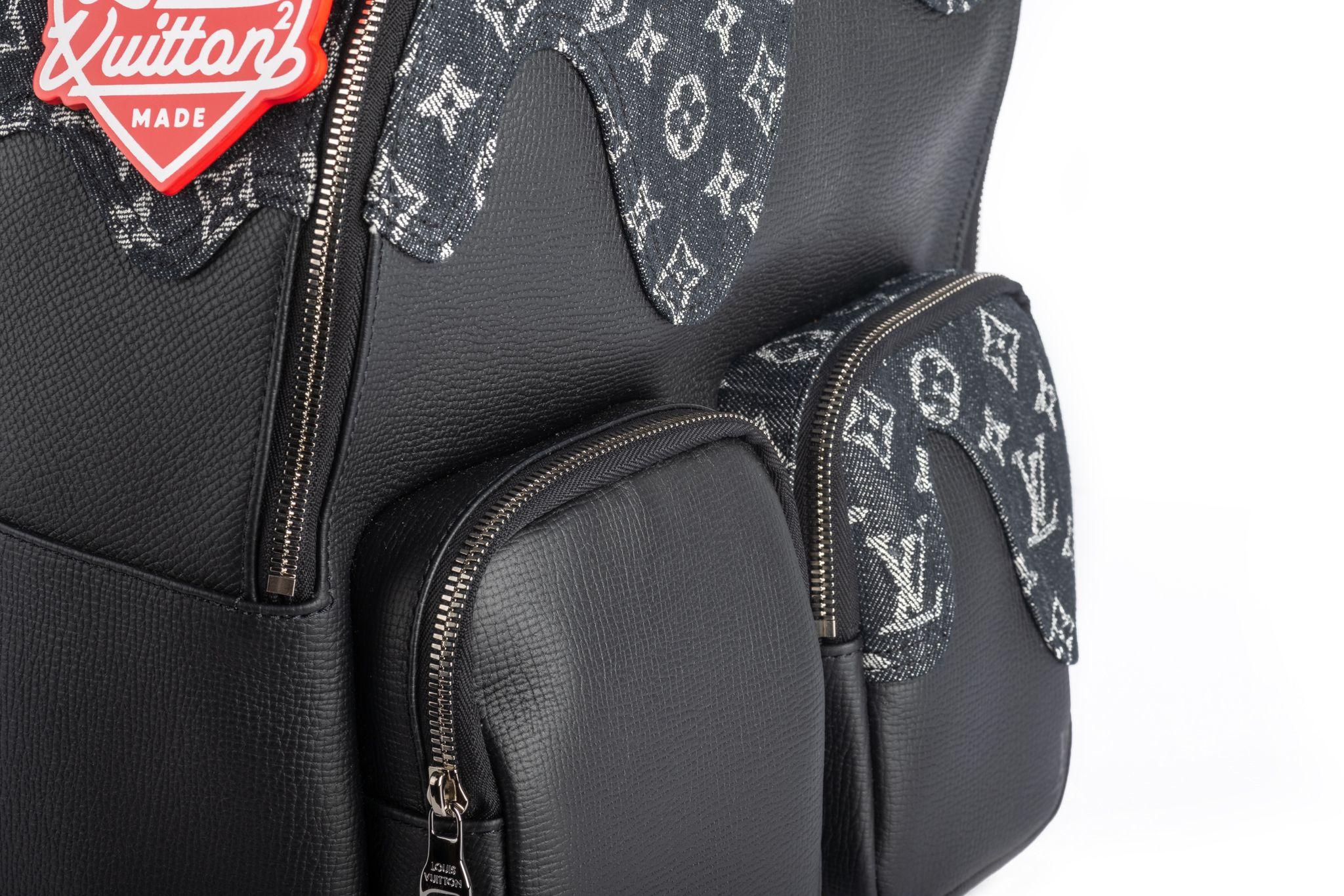 Black Louis Vuitton x Nigo Denim Backpack BNIB For Sale