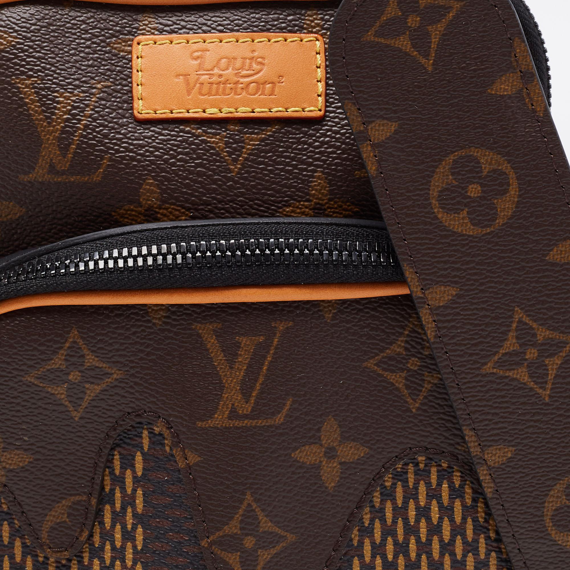 Black Louis Vuitton x Nigo Giant Damier Ebene Canvas Amazone Sling Bag