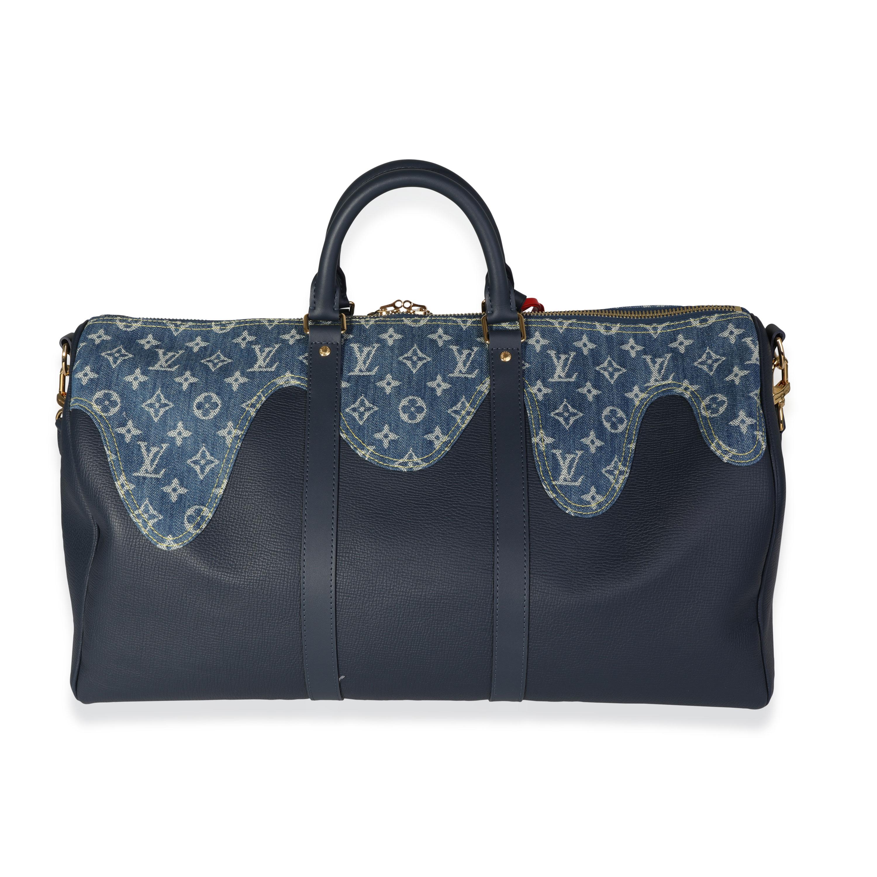 Louis Vuitton x Nigo Keepall Bandouliere 55 Monogram Stripes Eclipse in  Coated Canvas with Silver-tone - US