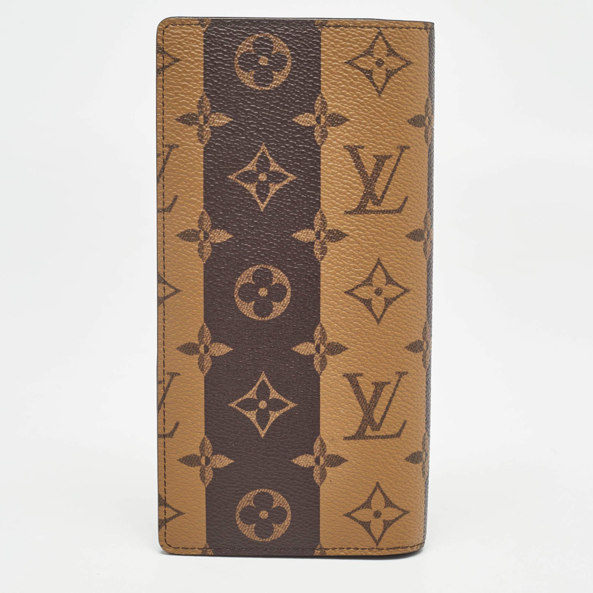Louis Vuitton x Nigo Reverse Monogram Stripes Canvas Brazza Wallet In New Condition In Dubai, Al Qouz 2