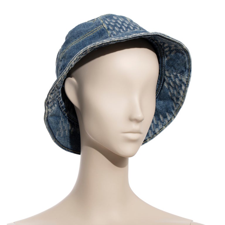 Louis Vuitton x Nigo Washed Denim Bucket Hat For Sale at 1stDibs