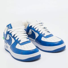 Baskets basses Nike Air Force 1 Louis Vuitton X Nike en cuir bleu/blanc taille 4