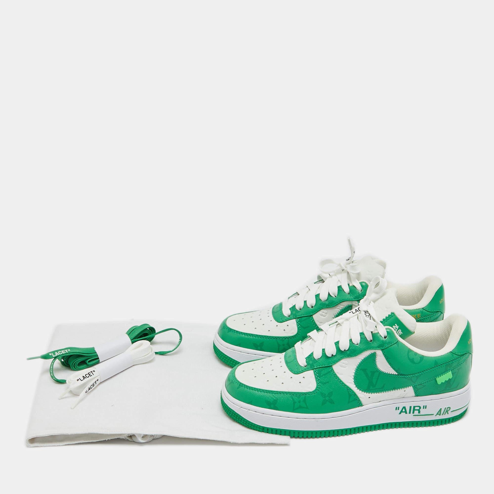 Louis Vuitton X Nike By Virgil Abloh Leather Low Top Sneakers Size 39 4
