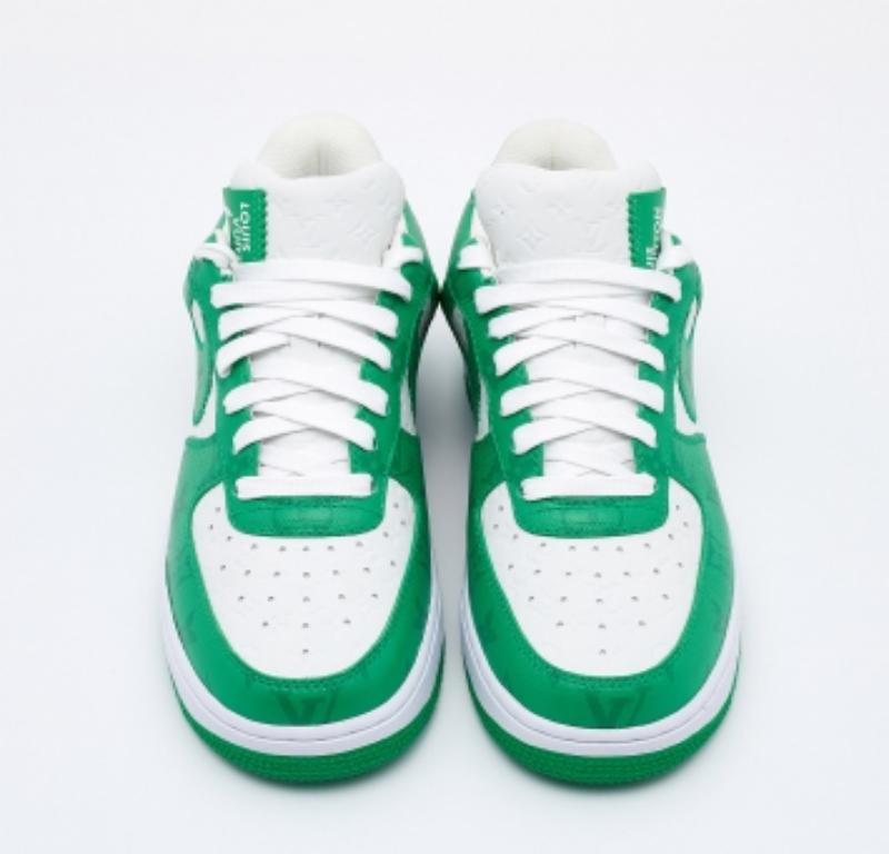 Louis Vuitton X Nike By Virgil Abloh Nike Air Force 1 LowTop Sneakers Größe US6.5 im Angebot 4