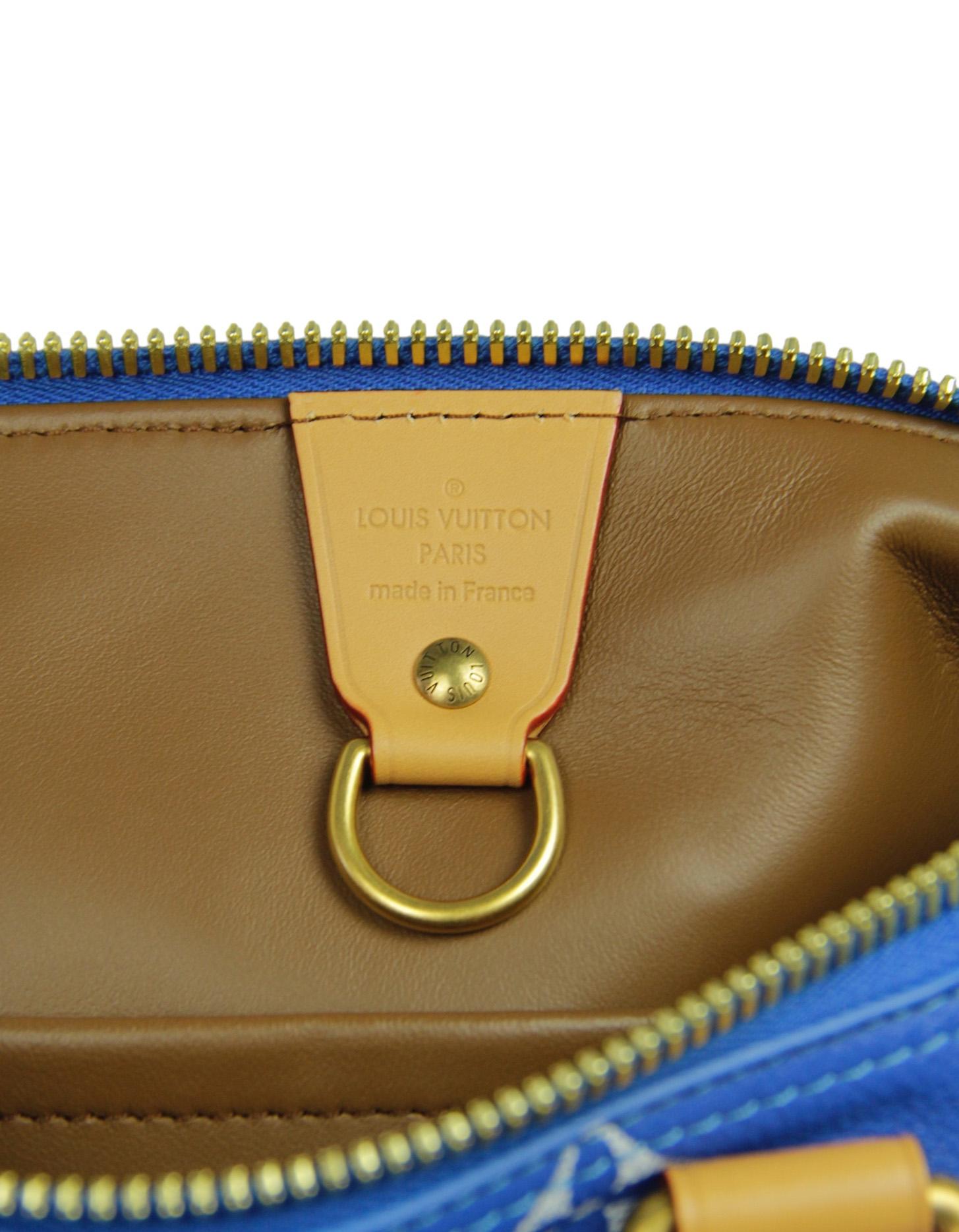 Louis Vuitton x Pharrell Blue Soft Calfskin Monogram Speedy P9 Bandouliere 40 5