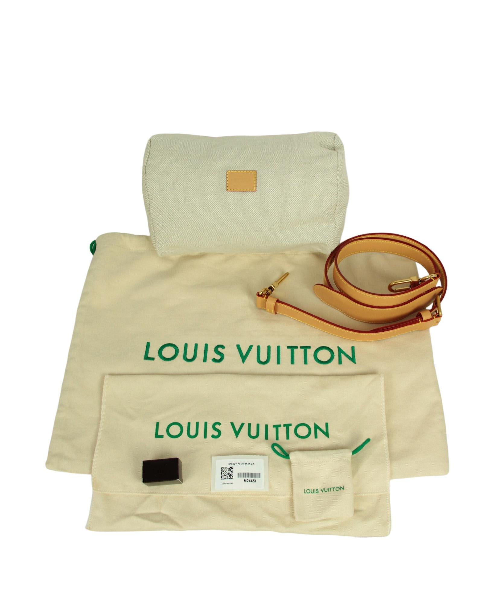 Louis Vuitton x Pharrell Green Soft Calfskin Monogram Speedy P9 Bandouliere 25 7