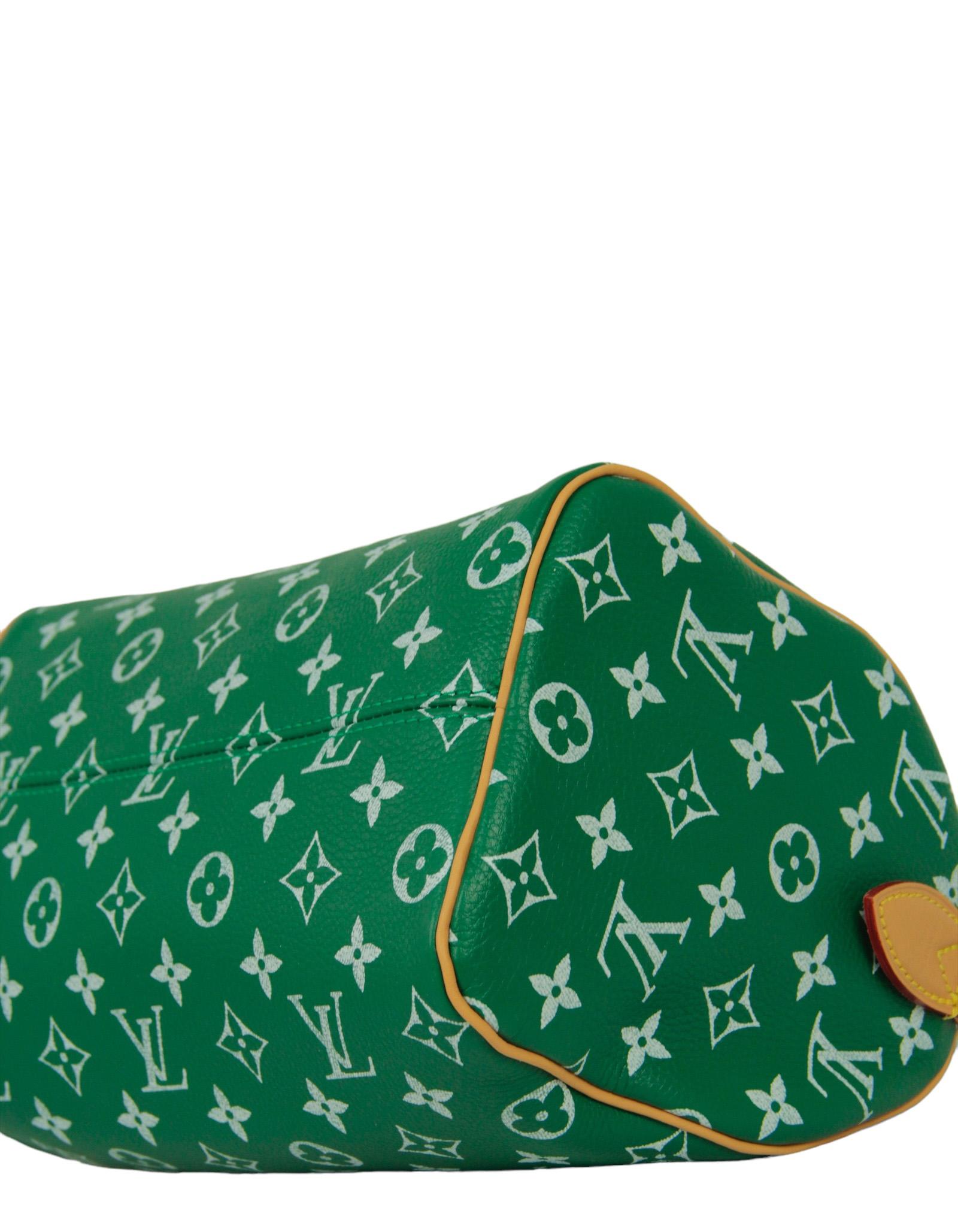 Louis Vuitton x Pharrell Green Soft Calfskin Monogram Speedy P9 Bandouliere 25 2