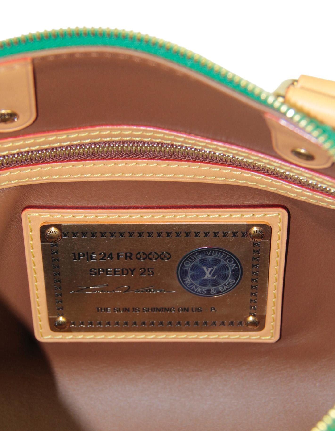 Louis Vuitton x Pharrell Green Soft Calfskin Monogram Speedy P9 Bandouliere 25 5