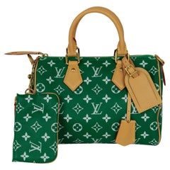 Louis Vuitton x Pharrell Green Soft Calfskin Monogram Speedy P9 Bandouliere 25