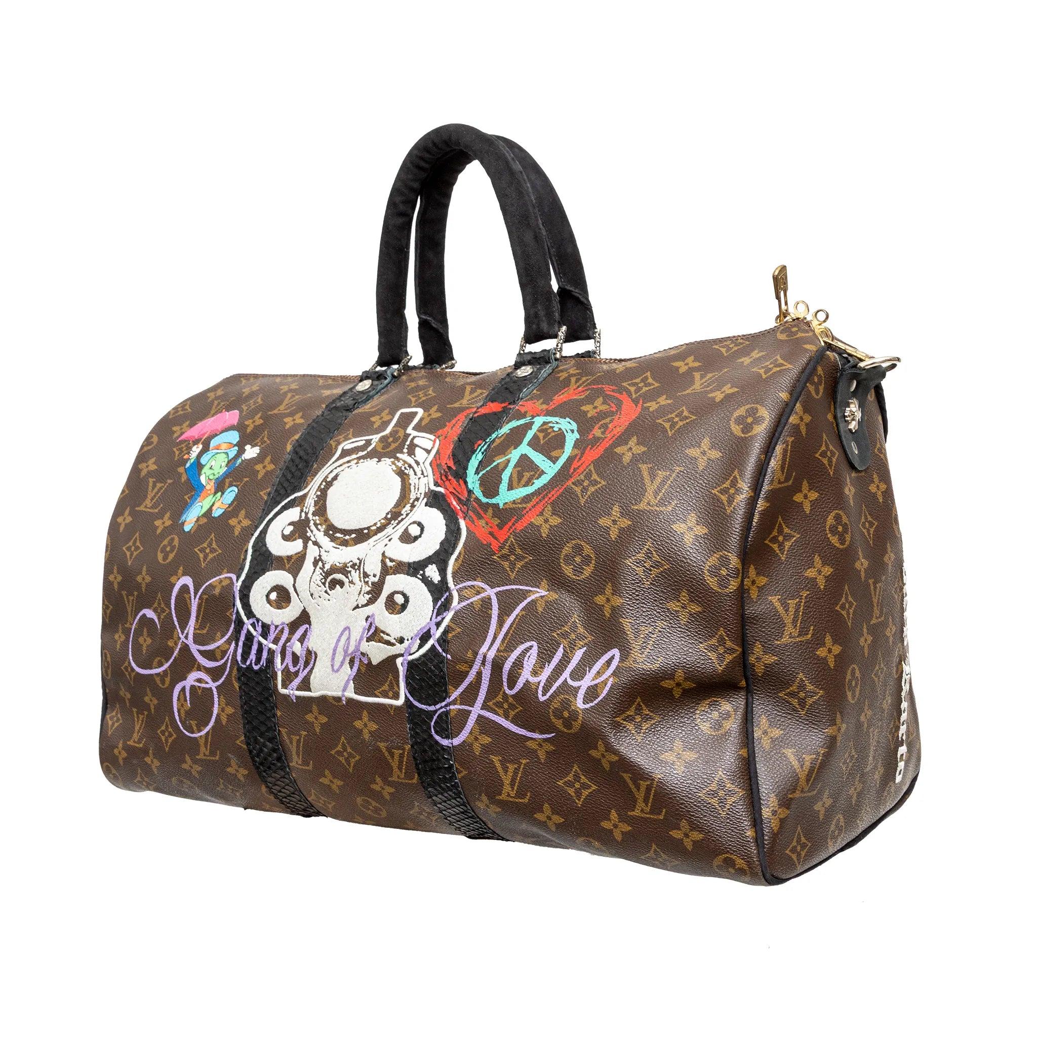 Marrone Louis Vuitton X Philip Karto 'Gang of Love' Speedy 45 - Anni '20 in vendita