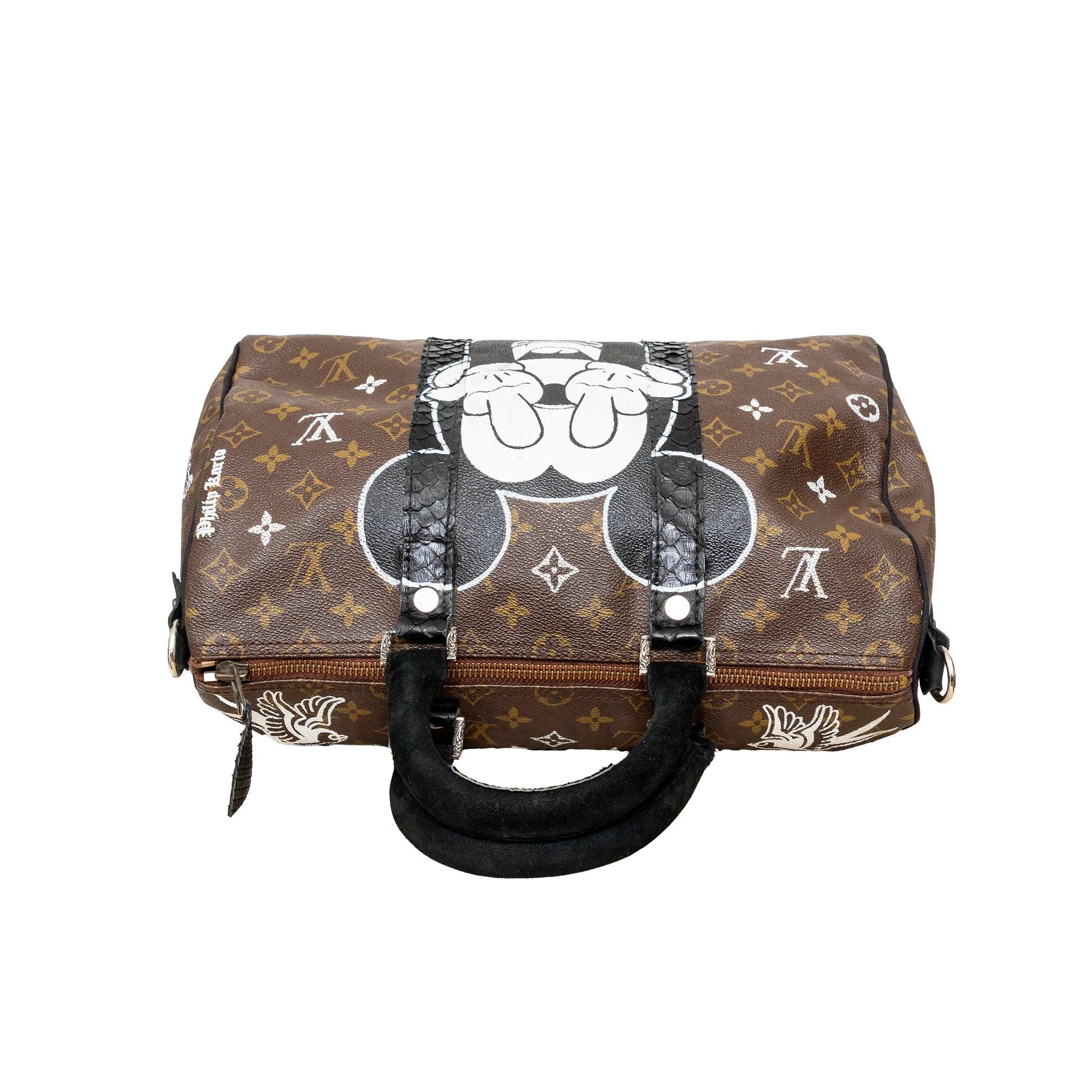 Louis Vuitton X Philips 'Mickey Fck' Speedy 35 - '20s en vente 2
