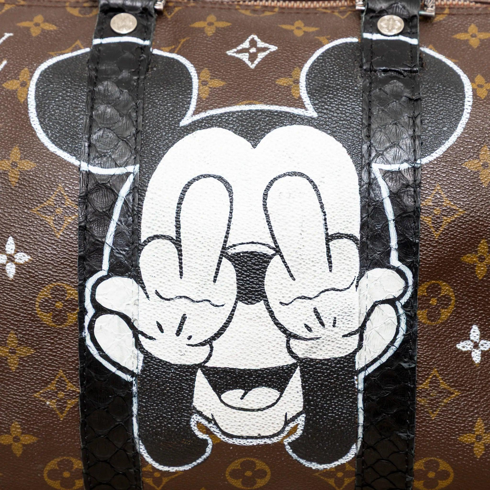 Louis Vuitton X Philips 'Mickey Fck' Speedy 35 - '20s en vente 3