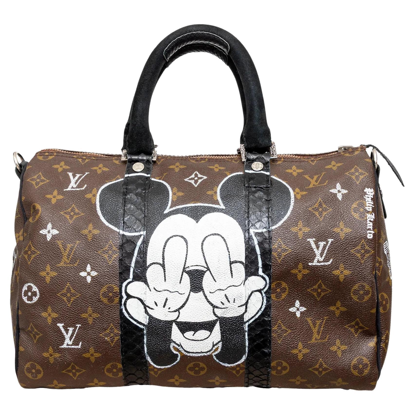Louis Vuitton X Philip Karto 'Mickey Fck' Speedy 35 - '20s