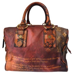 Louis Vuitton x Richard Prince Red Monogram Jokes Man Crazy in MG Canvas handbag