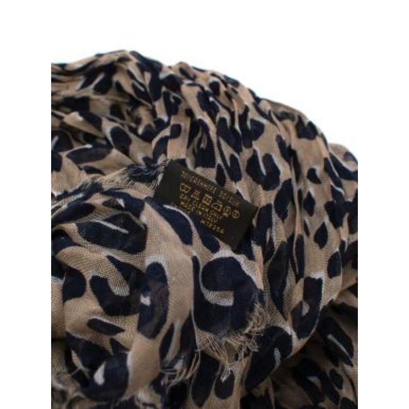Louis Vuitton x Stephen Sprouse Leopard Print Cashmere Scarf For Sale 6