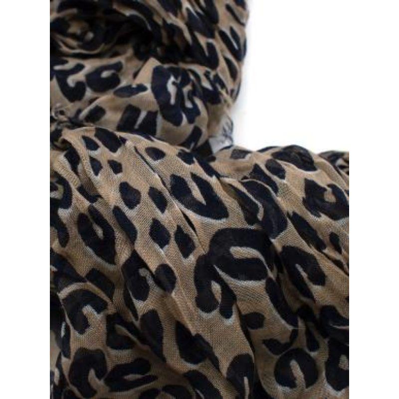 Women's Louis Vuitton x Stephen Sprouse Leopard Print Cashmere Scarf For Sale
