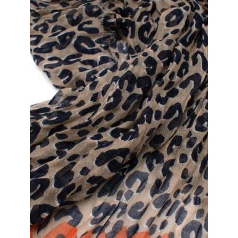 Louis Vuitton Leopard Spray Giant Silk Scarf - White Scarves and