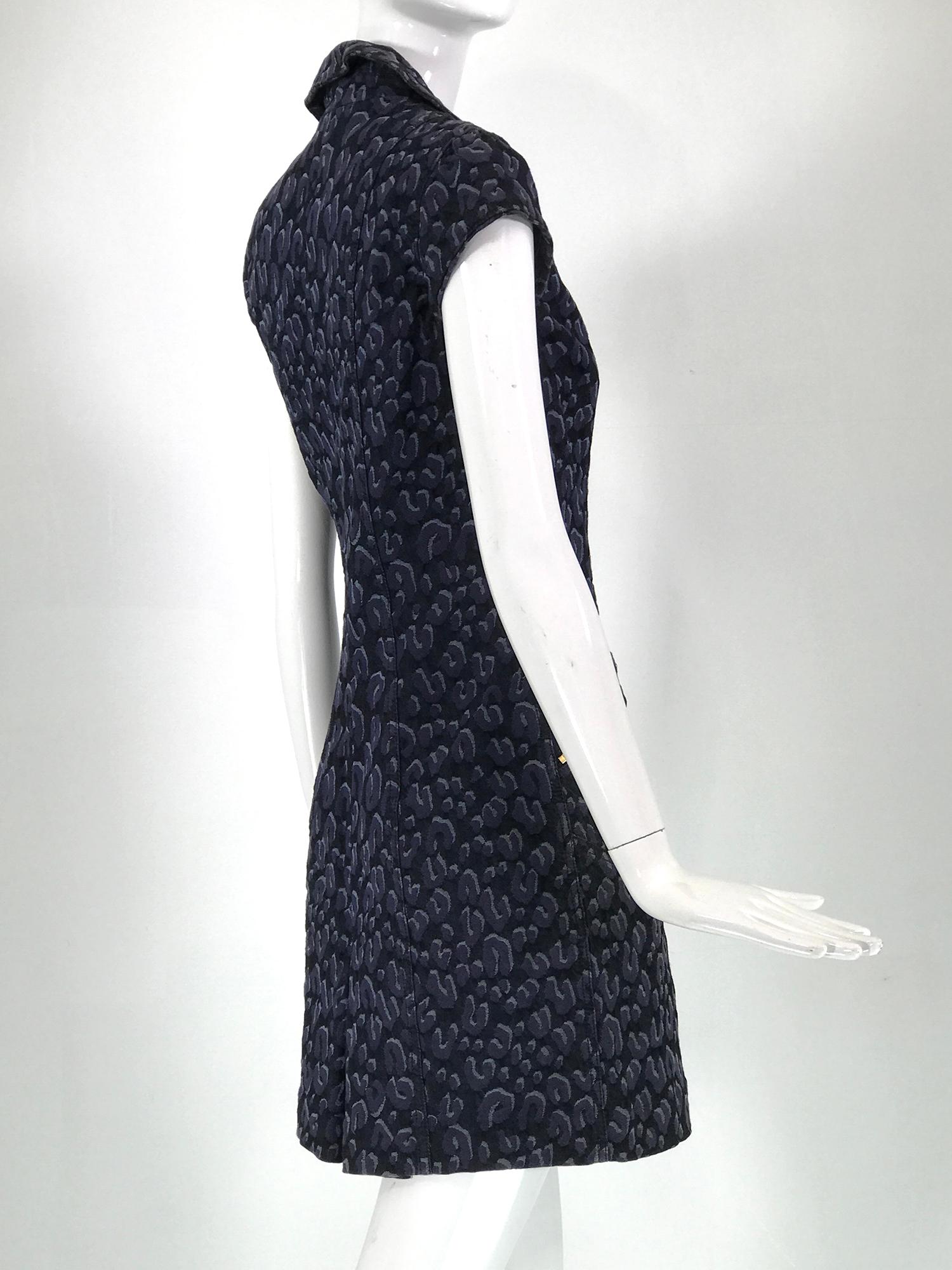 Black Louis Vuitton X Stephen Sprouse Leopard Print Zipper Front Dress 36