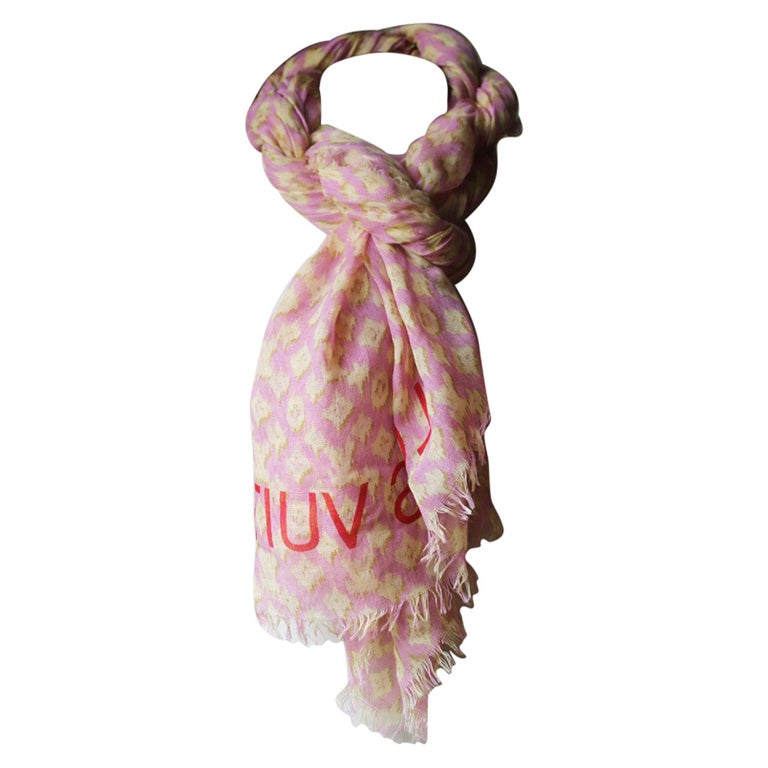 Louis Vuitton x Stephen Sprouse Monogram-Print Cashmere-Blend Scarf For Sale at 1stdibs