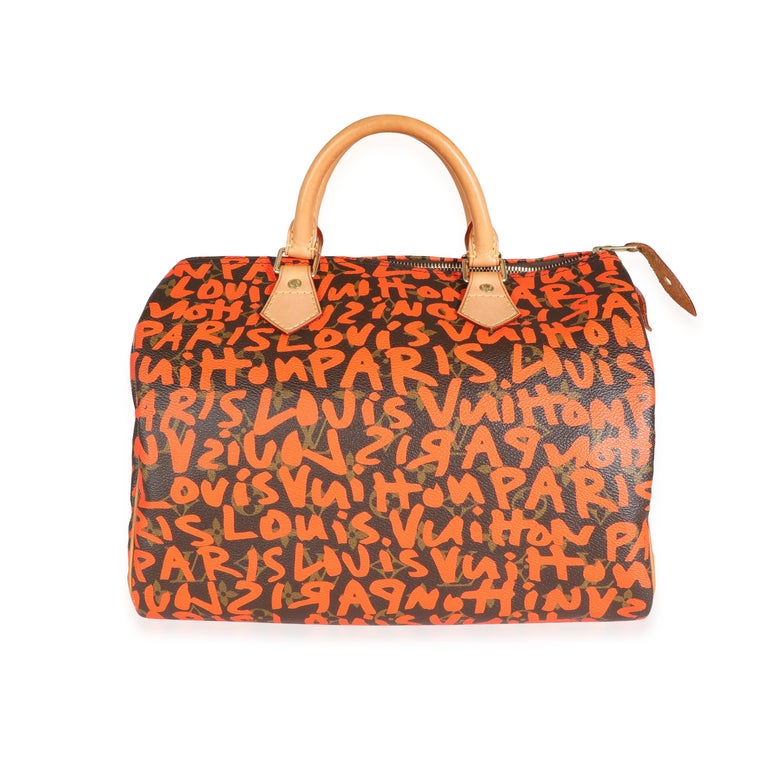 Louis Vuitton Monogram Canvas Neon Orange Graffiti Stephen Sprouse Speedy  30 Bag For Sale at 1stDibs