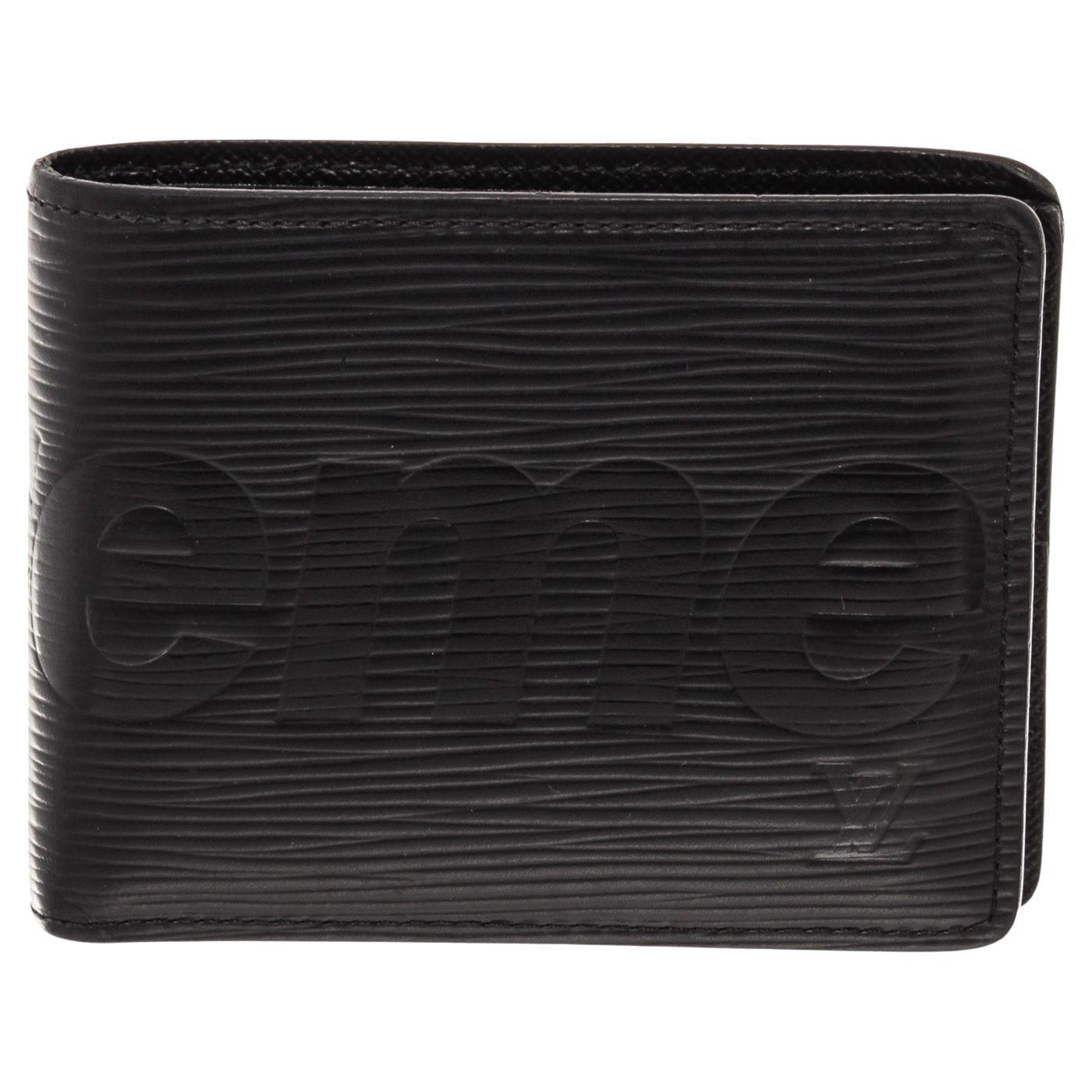 Louis Vuitton x Supreme Black Epi Leather Slender Wallet