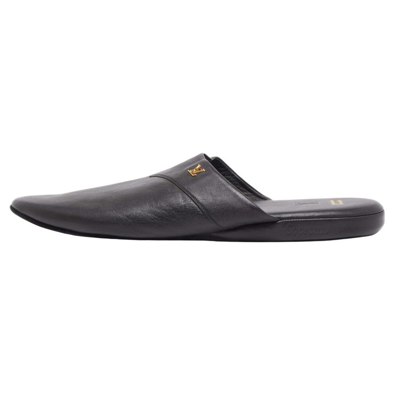 Louis Vuitton Black Orange Auteuil Velvet Loafers Formal Shoes LV