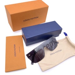 Louis Vuitton x Supreme Schwarze Schilfrohr-Stadtmaske Z0986U Sonnenbrille