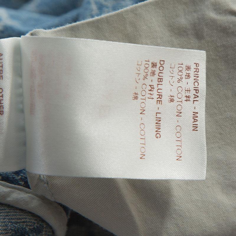 Louis Vuitton x Supreme Blue Monogram Jacquard Denim Jeans 3XL In Good Condition In Dubai, Al Qouz 2