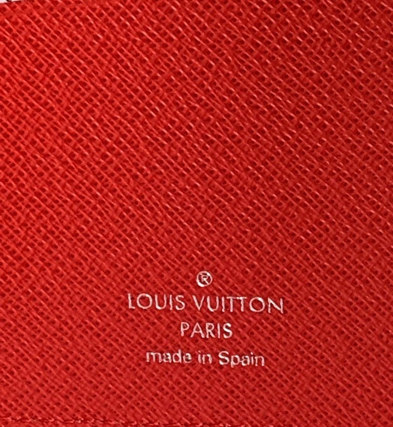 Louis Vuitton x Supreme Brazza Red Epi Leather Bi Fold Wallet at 1stdibs