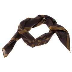 Louis Vuitton x Supreme Brown Monogram Printed Cotton Bandana Scarf