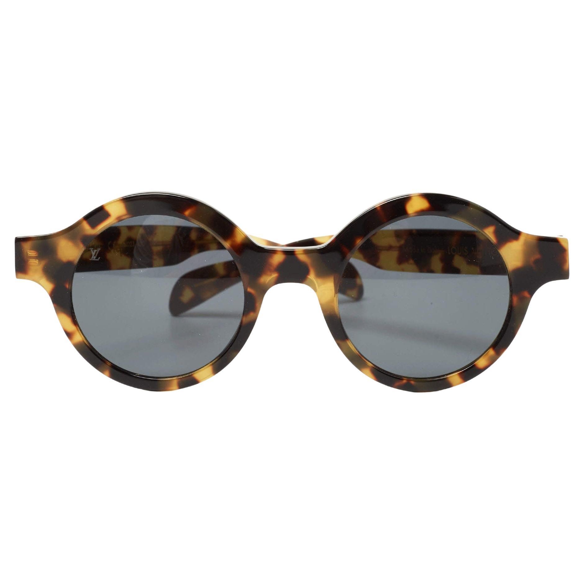 Louis Vuitton X Supreme Brown Tortoise Z0990W Downtown Round Sunglasses Louis Vuitton X Supreme Brown Tortoise Z0990W Downtown Round Sunglasses