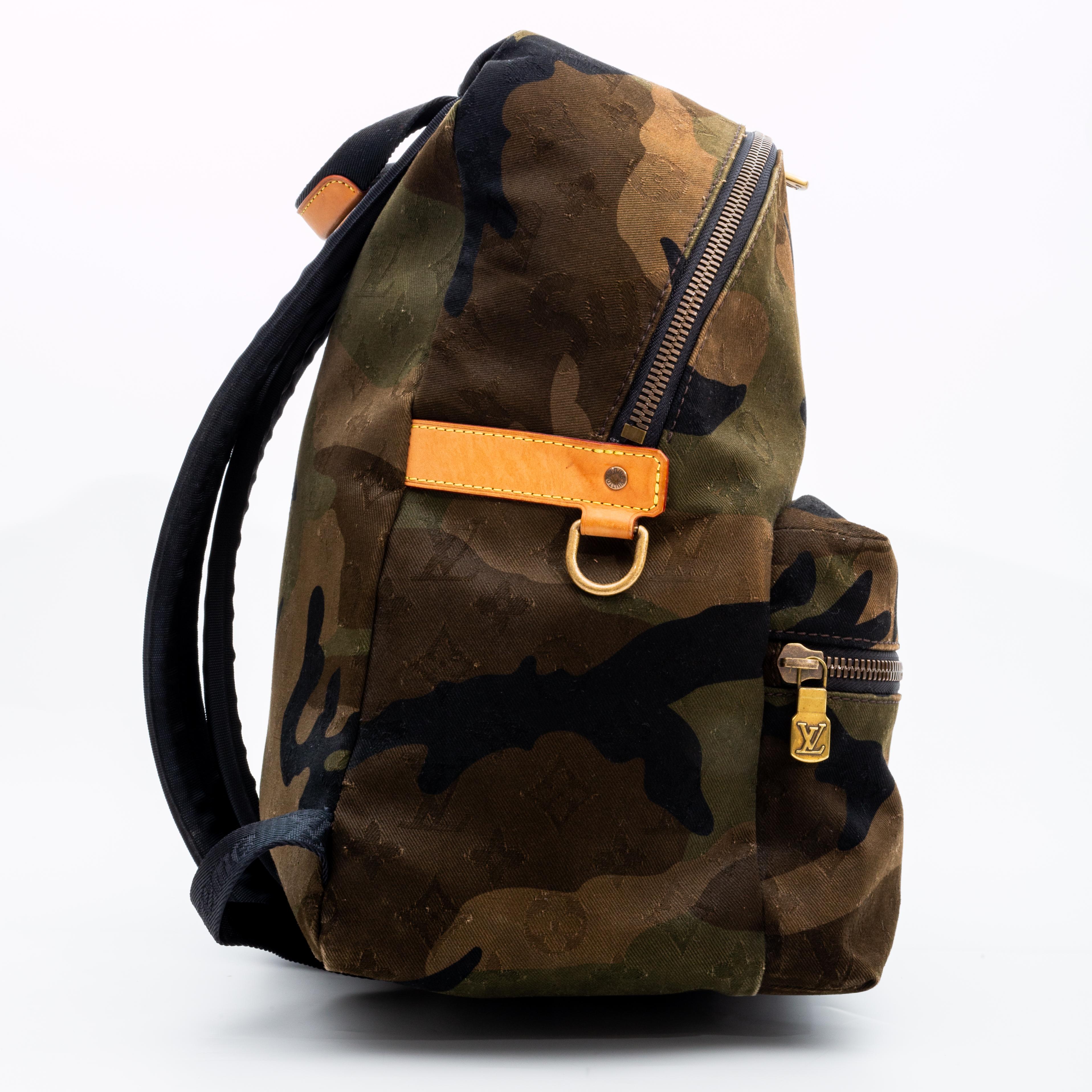 lv supreme camo backpack