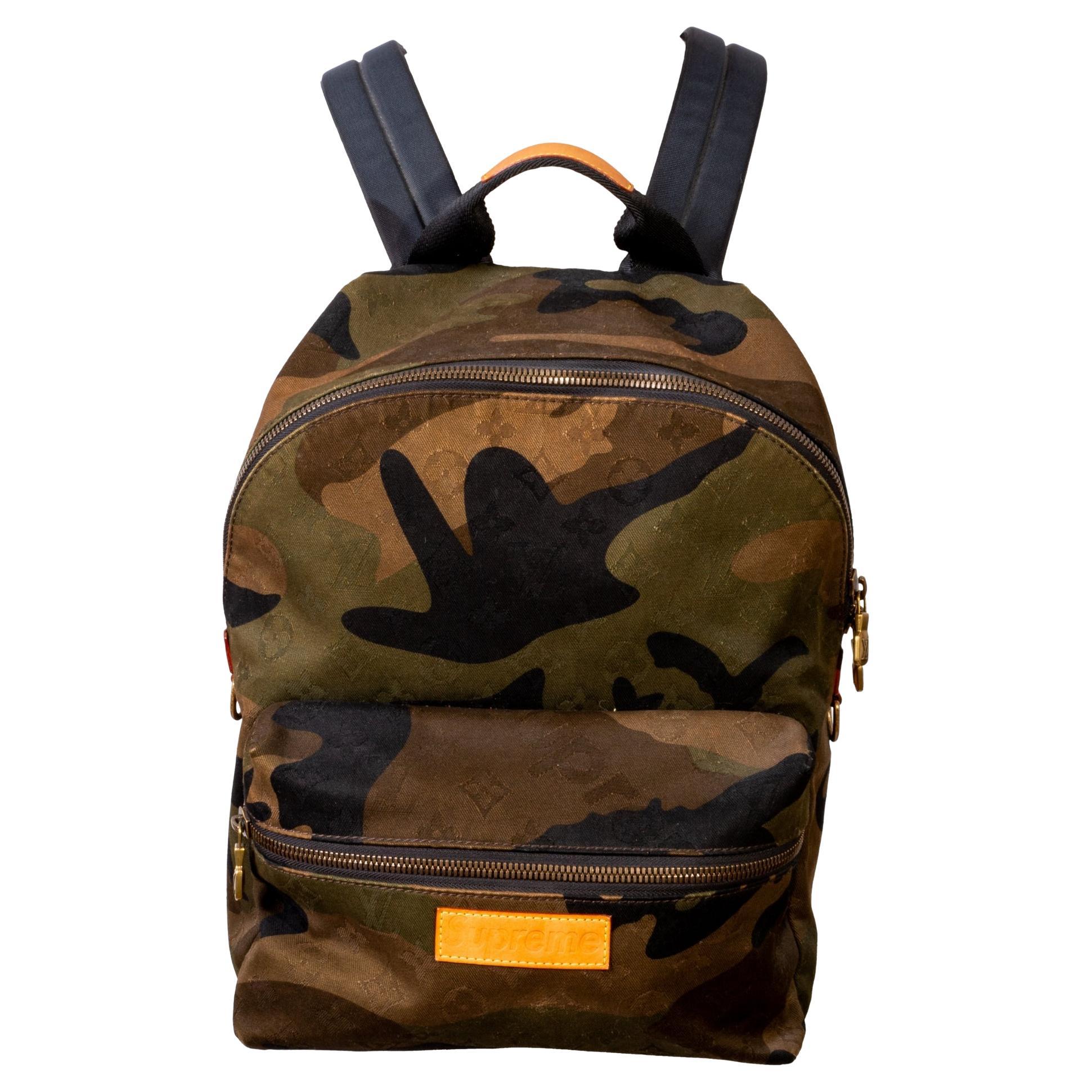 Louis Vuitton X Supreme Camouflage Monogram Canvas Apollo Backpack Bag 2017
