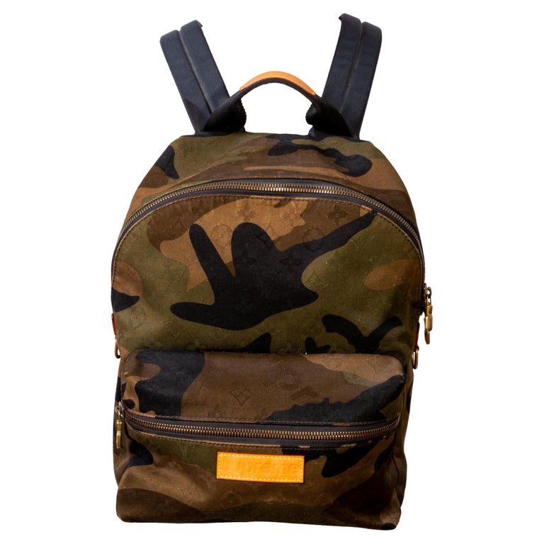 Louis Vuitton X Supreme Camouflage Monogram Canvas Apollo Backpack Bag 2017  For Sale at 1stDibs