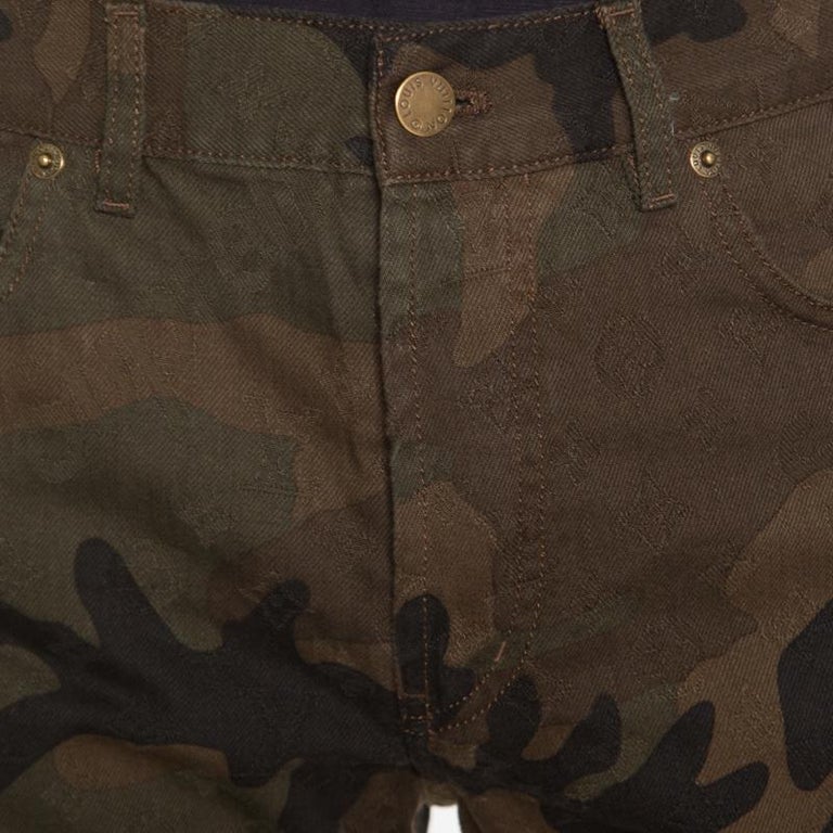 Louis Vuitton X Supreme Camouflage Monogram Jacquard Regular Fit Jeans M For Sale at 1stdibs