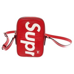 Louis Vuitton x Supreme Danube Rote Epi Leder-Umhängetasche