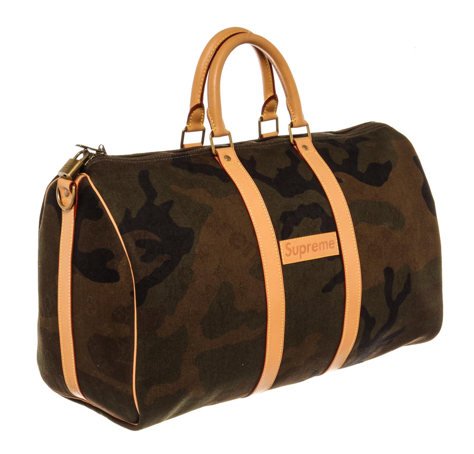 louis vuitton camo duffle bag