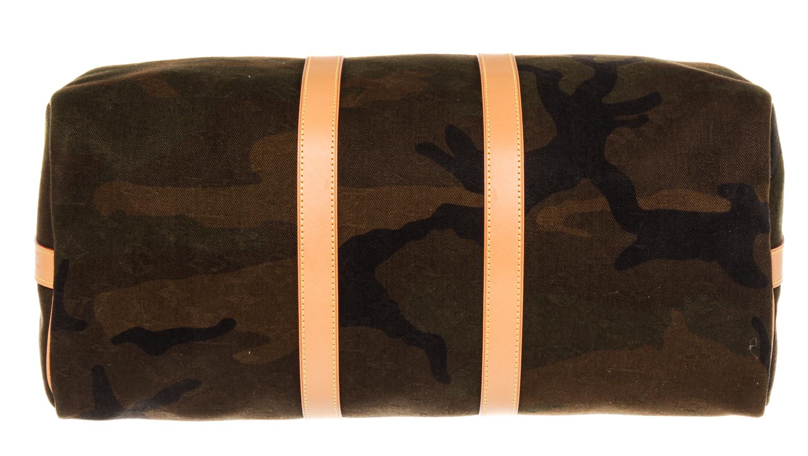 supreme camo duffle bag