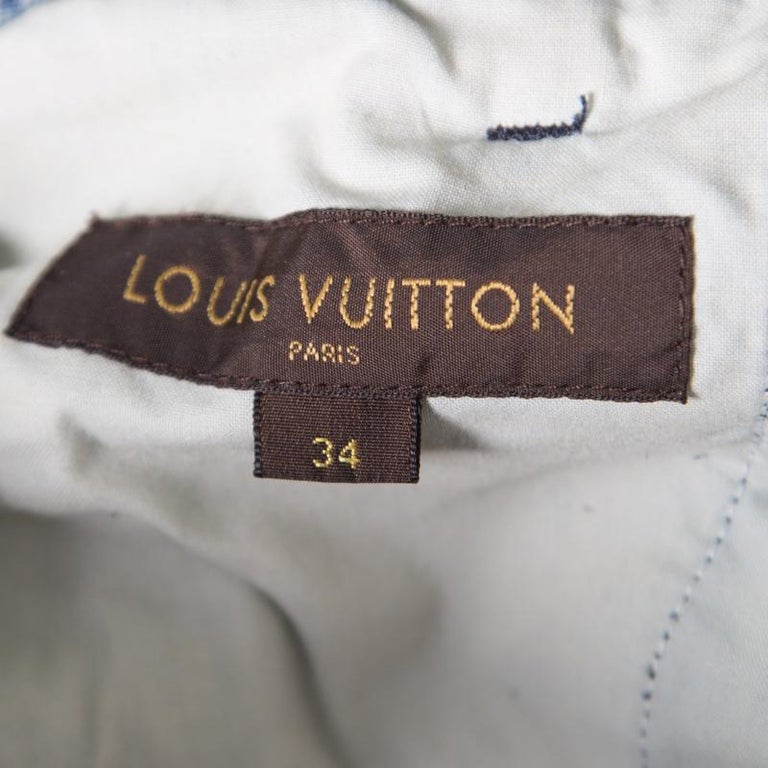 Louis Vuitton x Supreme Indigo Monogram Jacquard Denim Overalls XS For Sale at 1stdibs